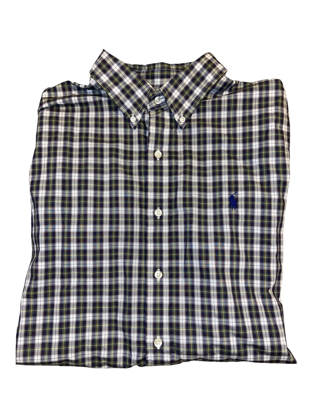 Polo Ralph Lauren Check Print Button Down Sport Shirt Size L